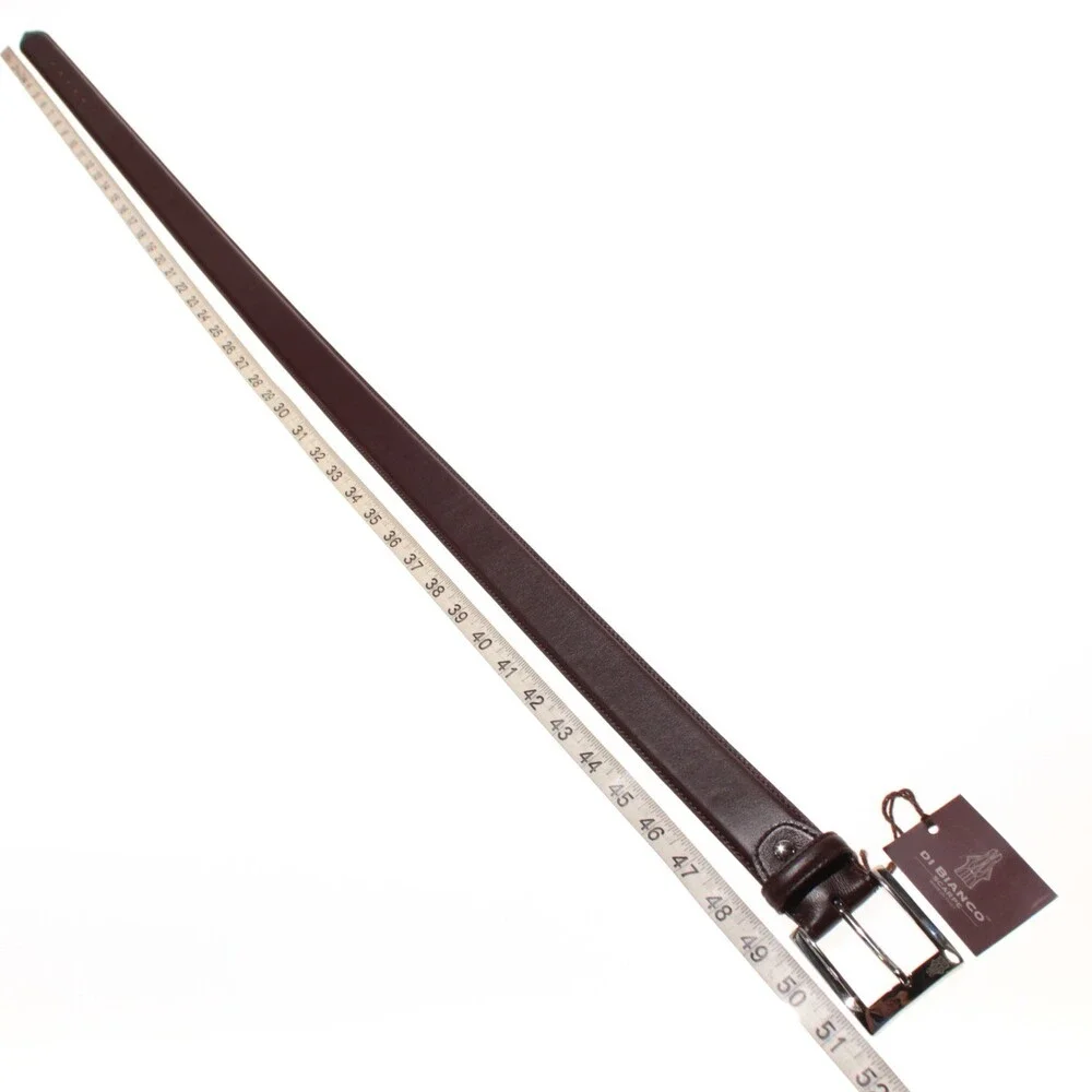 Di Bianco NWT Cut to Size Dress Belt In Solid Brown Leather One Size